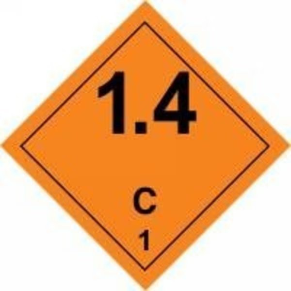 TDG LABEL CLASS 1 100MM x 100MM TCL192EV5, Accuform, Mfr#: TCL192EV5